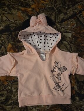 Pink Minnie Mouse Hooded Top for Kids 6-9 Months